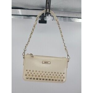 DKNY Studded Shoulder Bag Steampunk Y2K Neutral